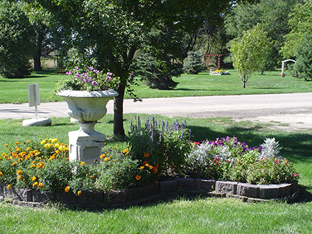 hall county park flowerbed/planter